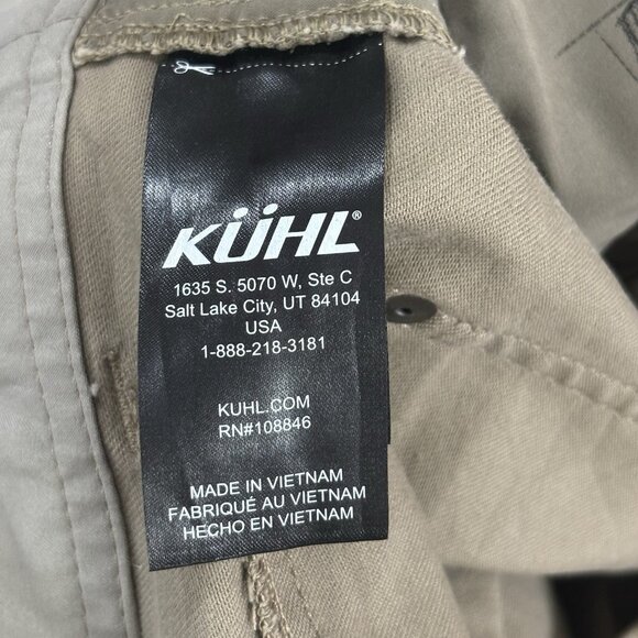 Kuhl Revolt Pants Mens 32x32 Beige Slim Outdoor Hiking Wicking Casual Gorpcore - Picture 16 of 16